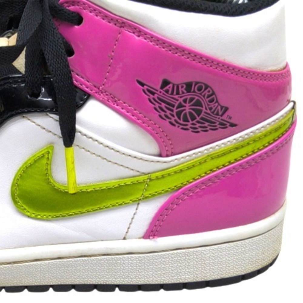Air Jordan 1 SE Mid Cyber Active Fuchsia Shoes Size: 8 M / 9.5 W [CZ9834-100] - Picture 5 of 12